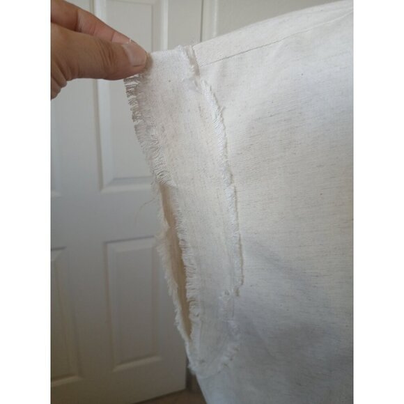 Mlle Gabrille Women's Button Front Shirt Dress Size 2X Cream Belt Collared Boho - Picture 7 of 16